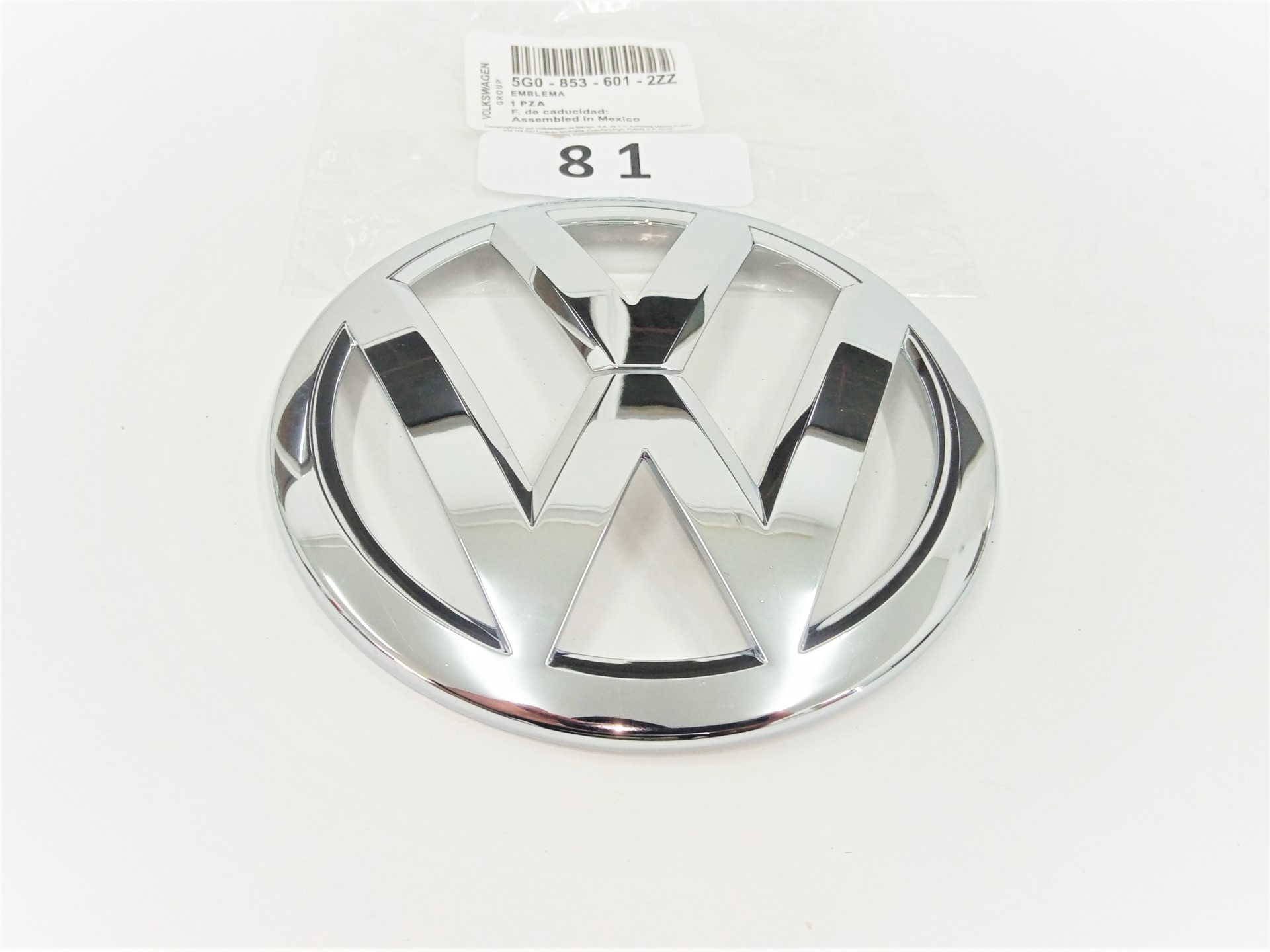 VW Genuine Front Grille Emblem, (5G08536012ZZ)